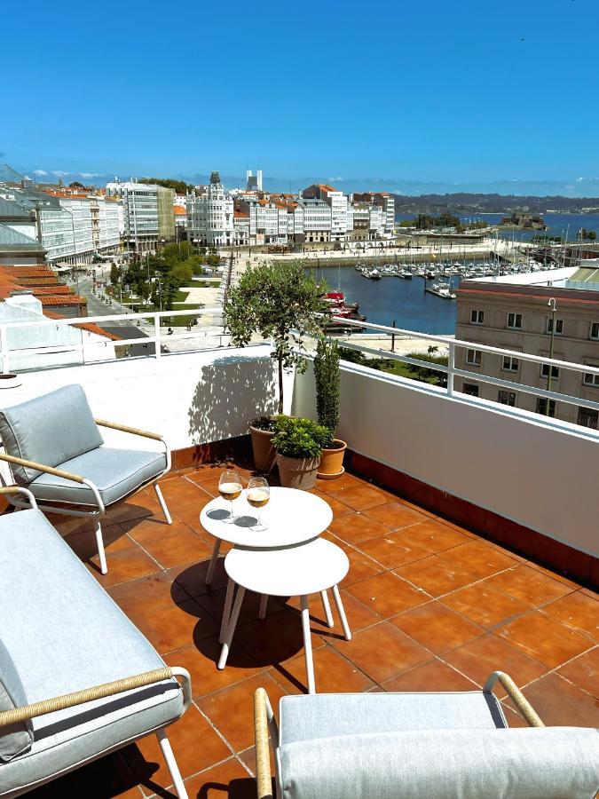 Atico Con Dos Terrazas E Increibles Vistas En Pleno Centro De A Coruña Exterior foto